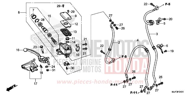 VORDERRADBREMSE (CRF1000A/CRF1000D) von Africa Twin PEARL GLARE WHITE (NHB53H) von 2016